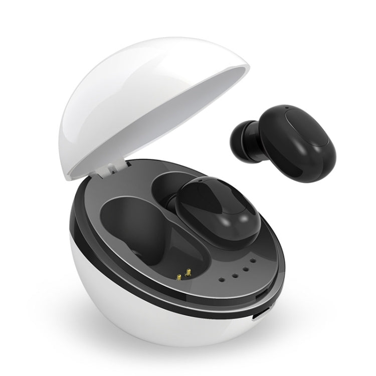 Écouteurs Bluetooth sans fil A10 TWS en forme de capsule spatiale avec boîtier de chargement magnétique et cordon, prise en charge des appels HD et couplage automatique Bluetooth, noir, noir et blanc, blanc, blanc et noir